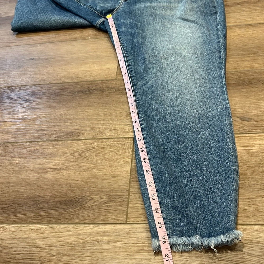 KUT from the Kloth Donna High-Rise Skinny Distressed Ankle Jeans Fray 18W - Picture 6 of 15